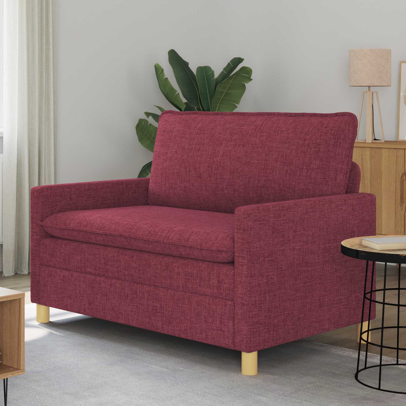 Sofa Weinrot 126 x 81 x 87,5 cm Stoff
