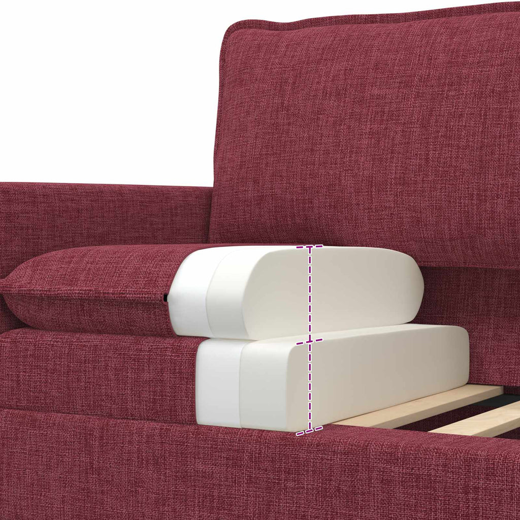 Sofa Weinrot 126 x 81 x 87,5 cm Stoff