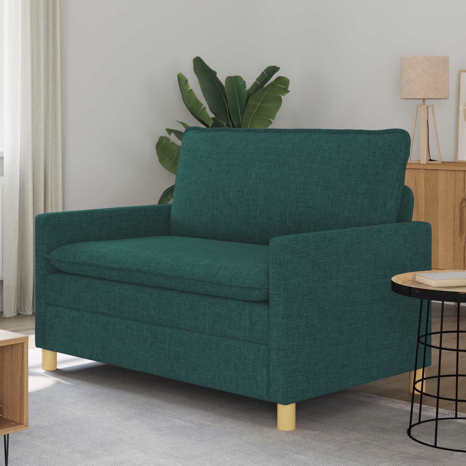 Sofa Dunkelgrün 126 x 81 x 87,5 cm Stoff