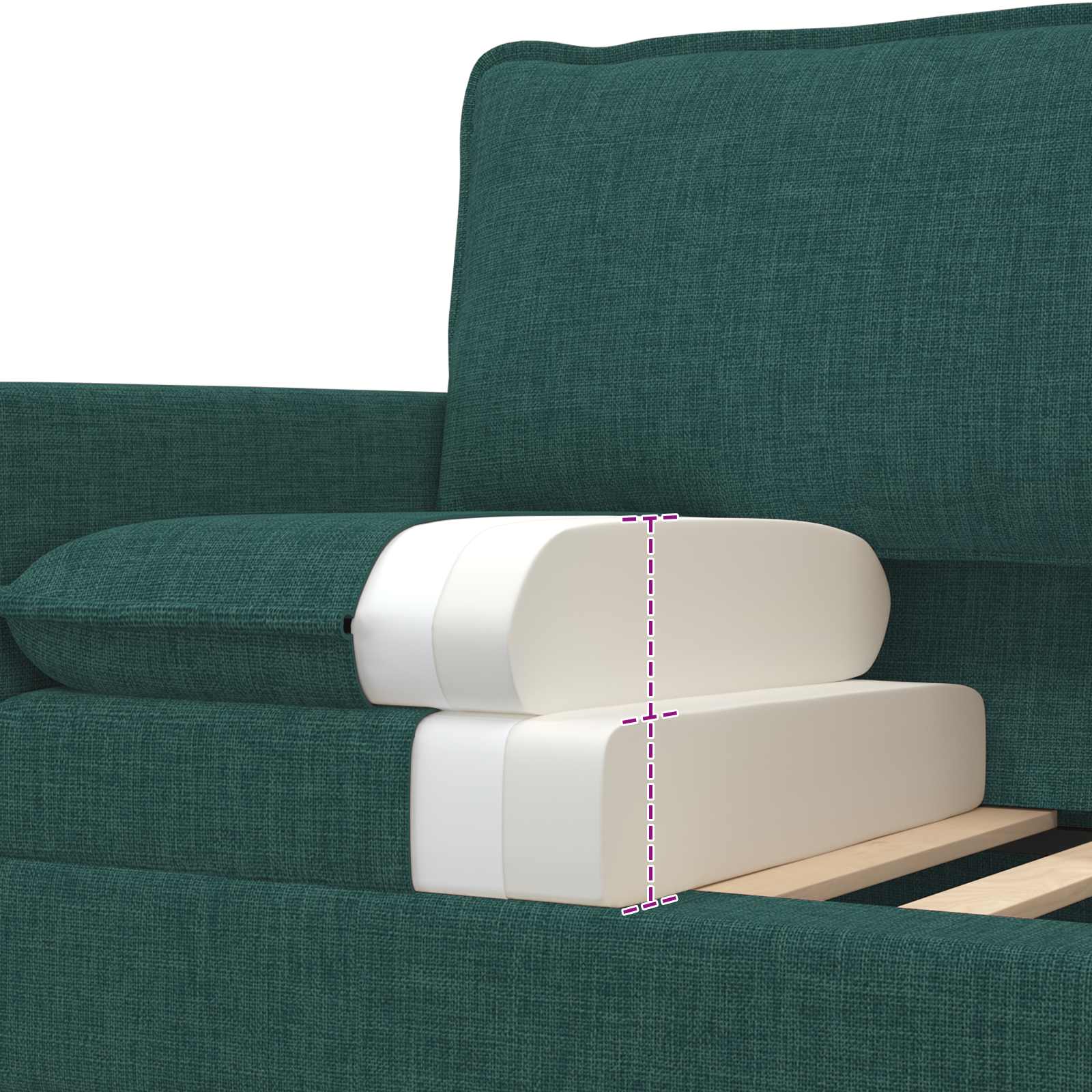 Sofa Dunkelgrün 126 x 81 x 87,5 cm Stoff