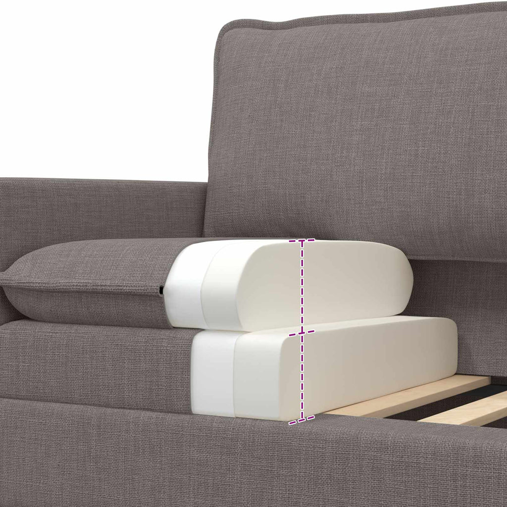 Sofa Taupe 126 x 81 x 87,5 cm Stoff