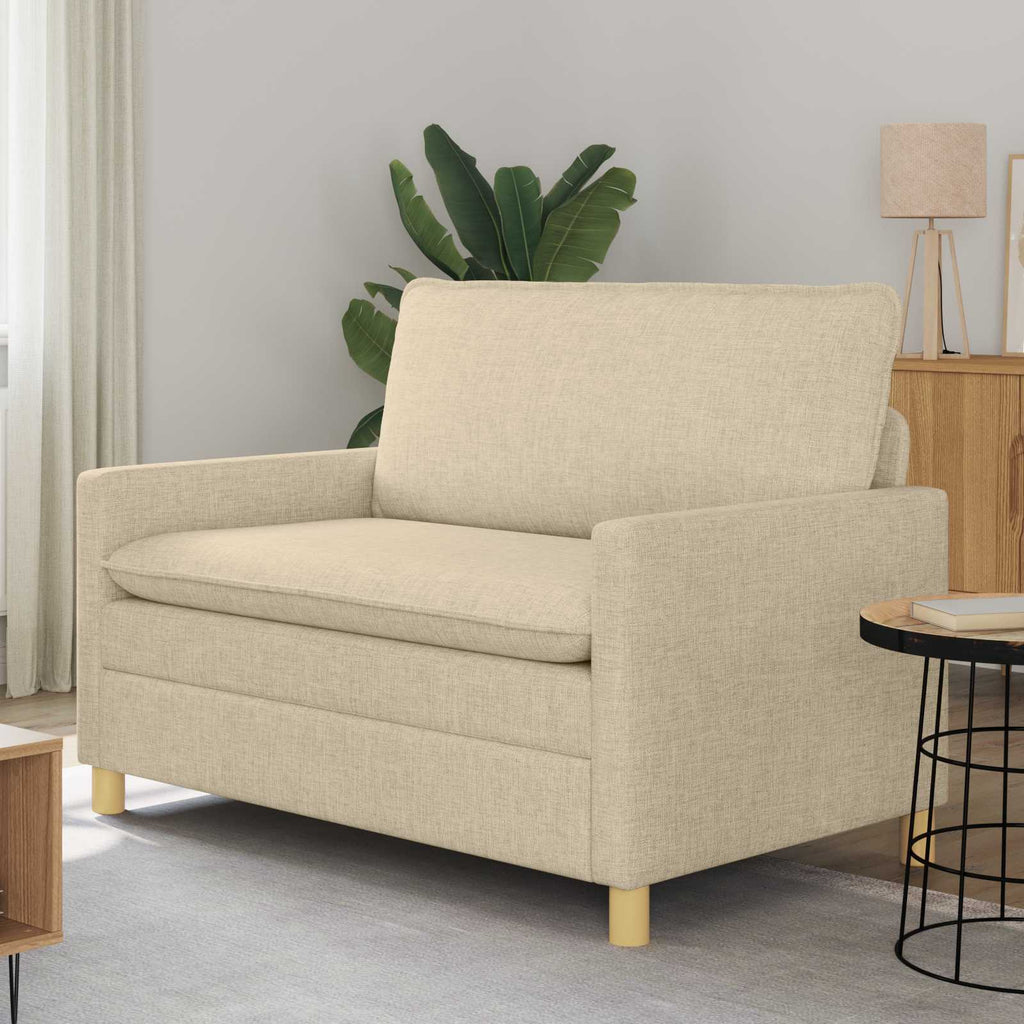 Sofa Creme 126 x 81 x 87,5 cm Stoff