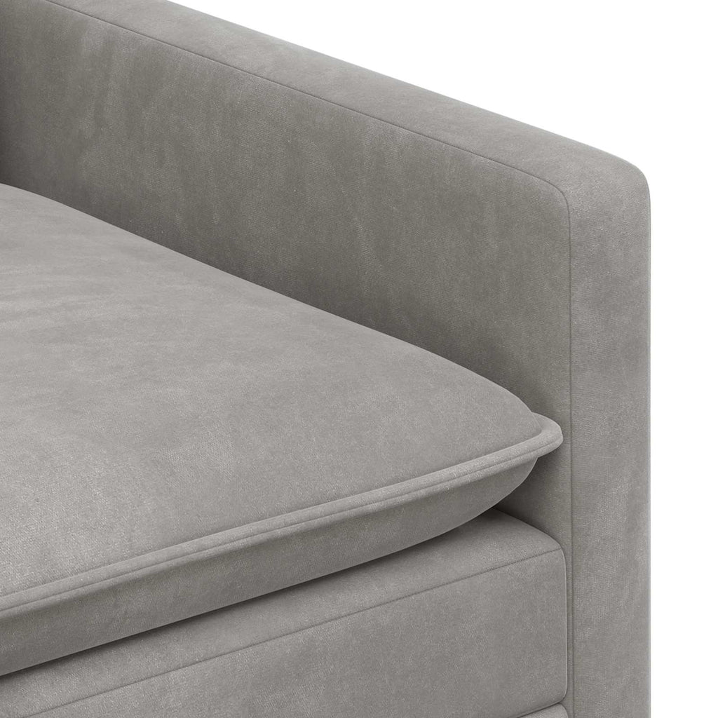 Sofa Hellgrau 126 x 81 x 87,5 cm Samt