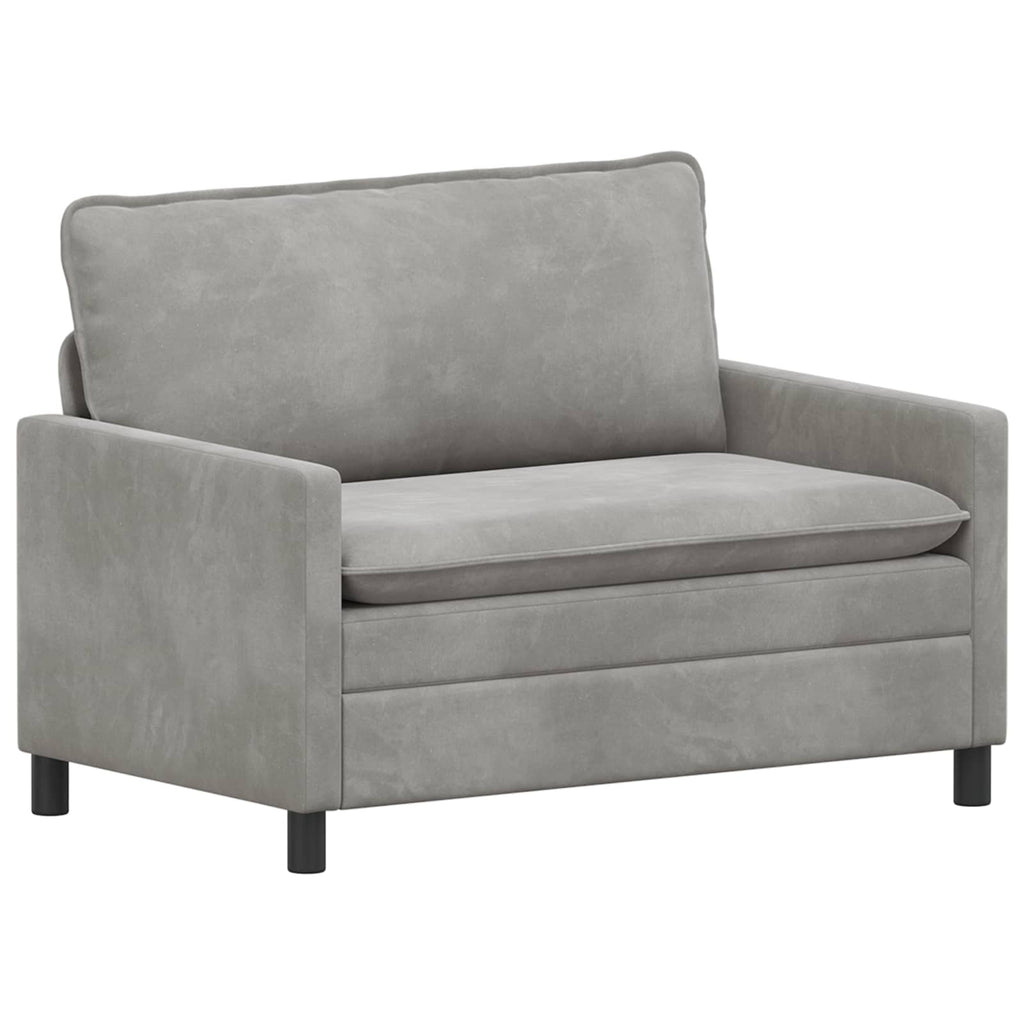 Sofa Hellgrau 126 x 81 x 87,5 cm Samt