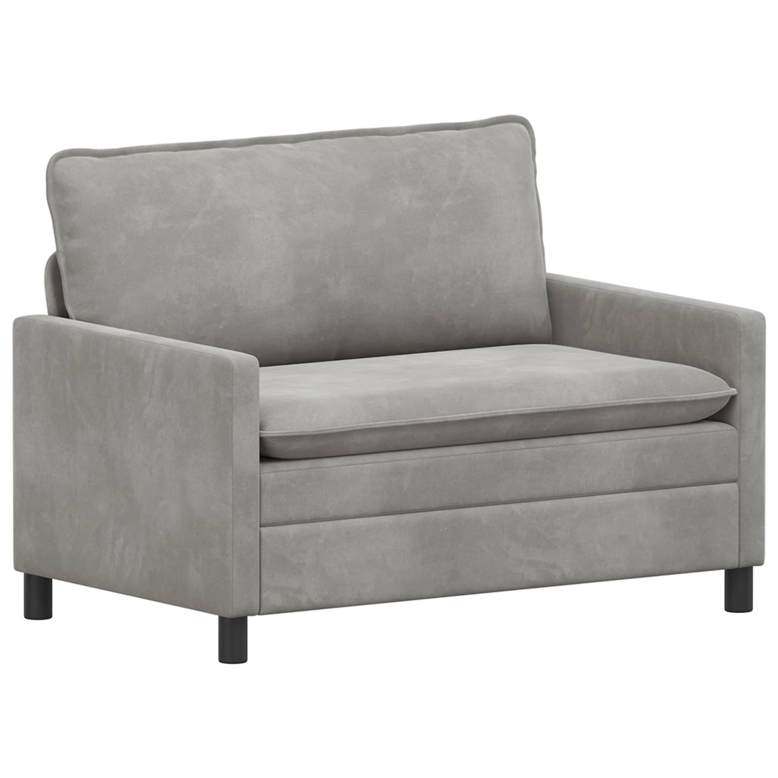 Sofa Hellgrau 126 x 81 x 87,5 cm Samt