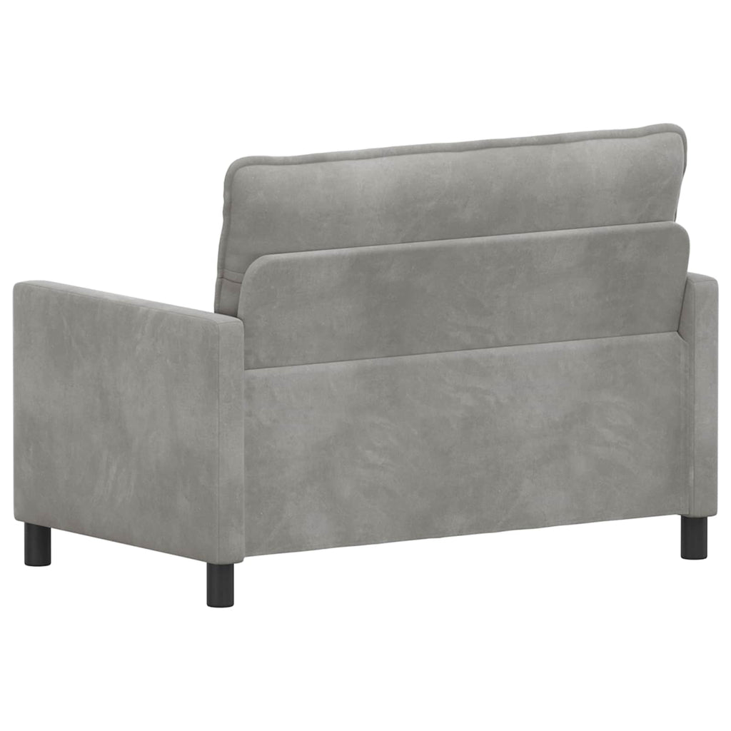 Sofa Hellgrau 126 x 81 x 87,5 cm Samt