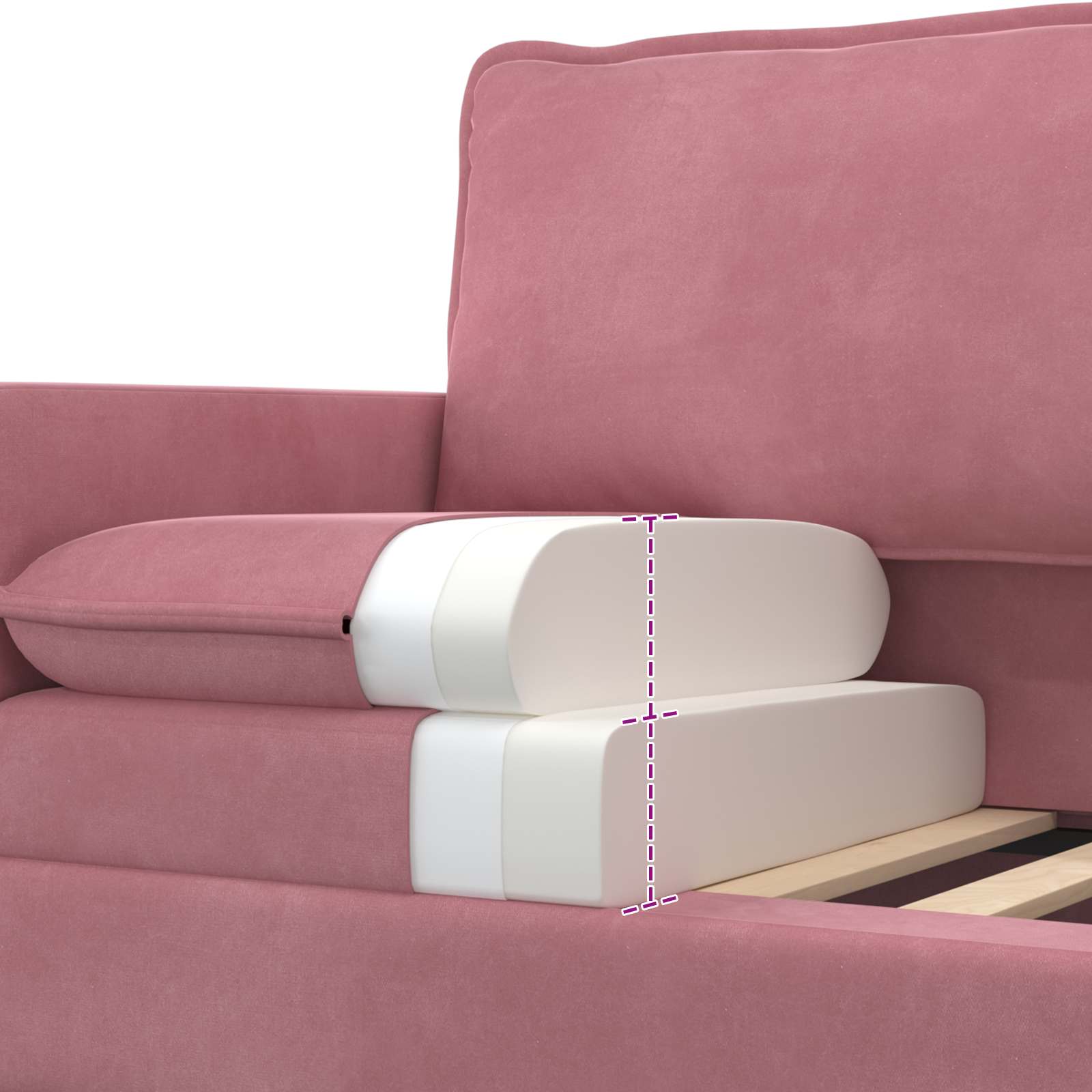 Sofa Rosa 126 x 81 x 87,5 cm Samt