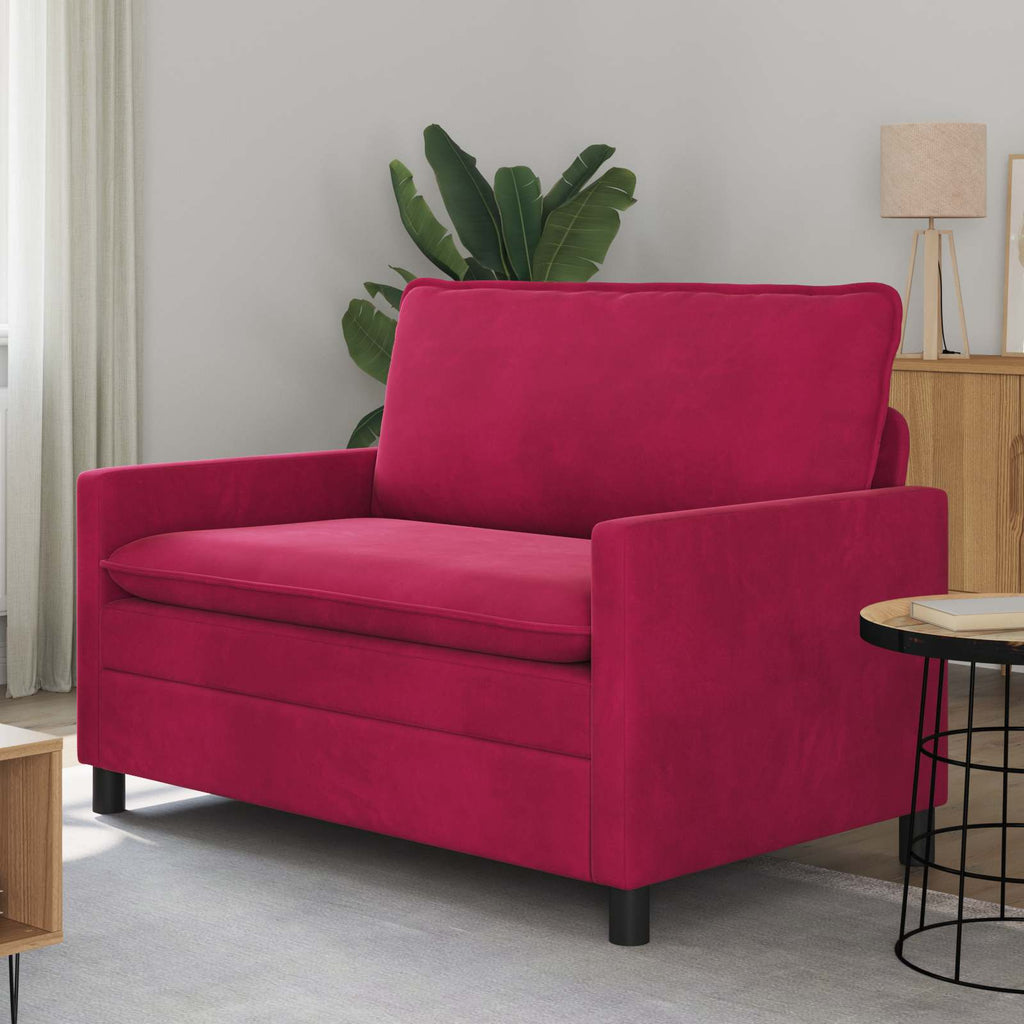 Sofa Weinrot 126 x 81 x 87,5 cm Samt