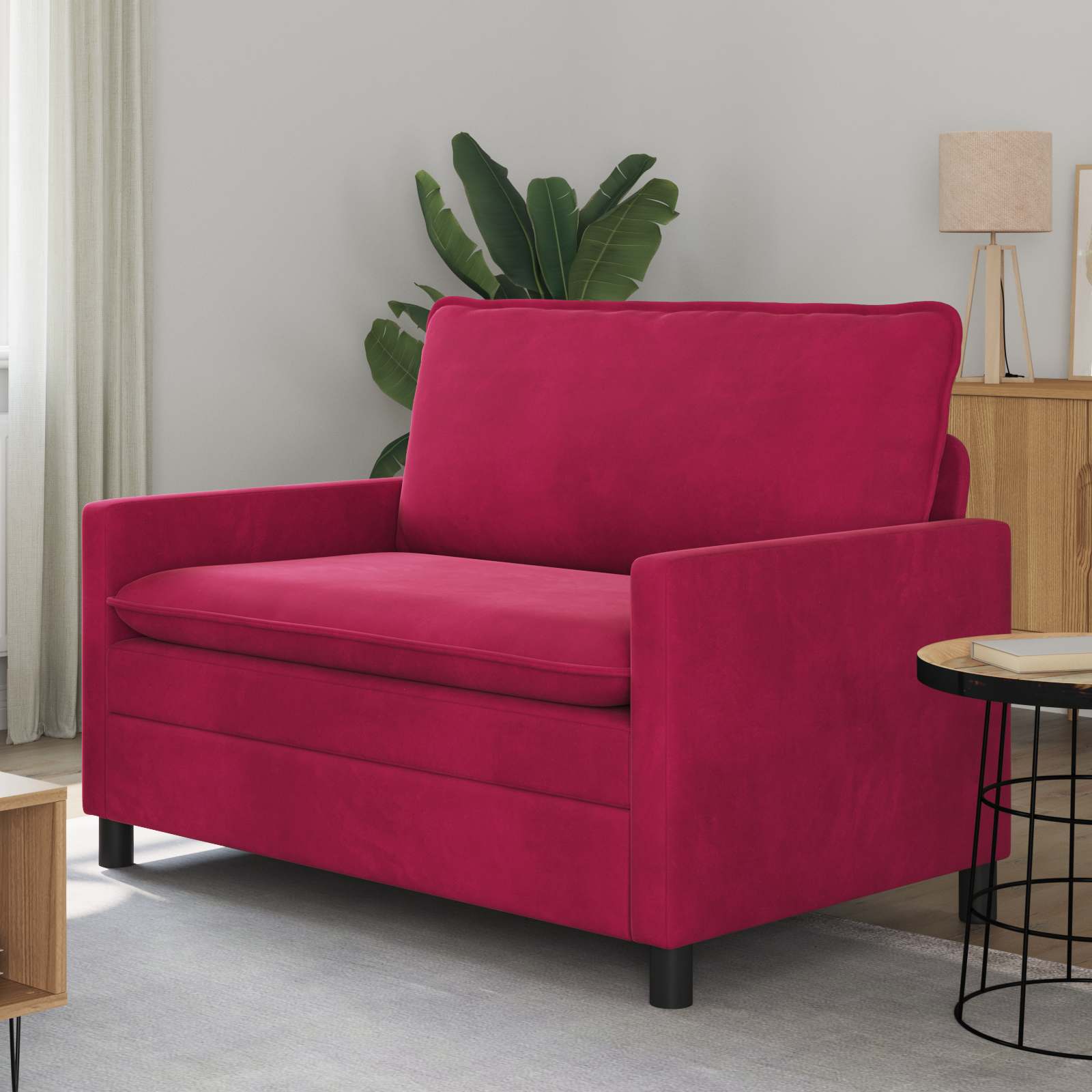 Sofa Weinrot 126 x 81 x 87,5 cm Samt