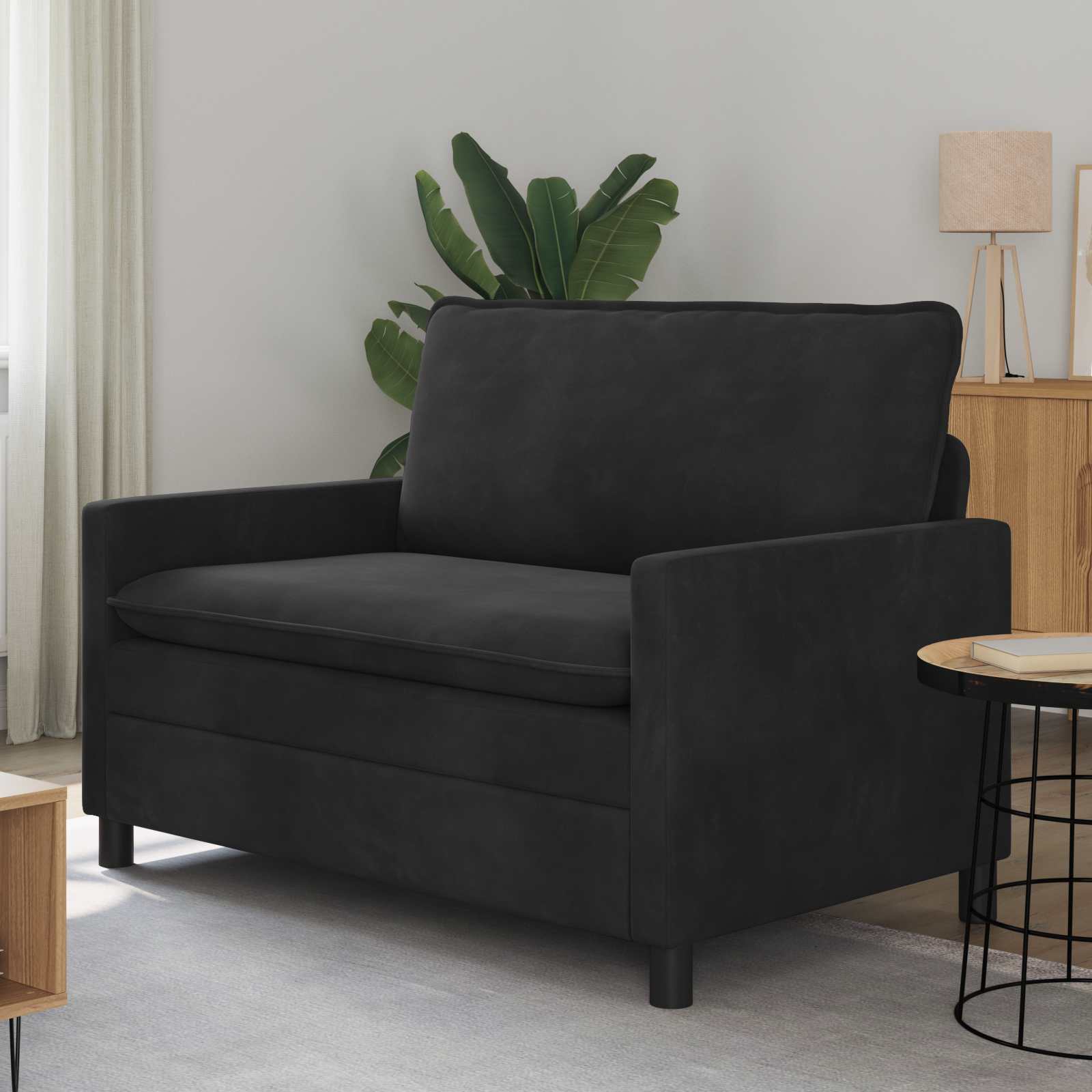 Sofa Schwarz 126 x 81 x 87,5 cm Samt