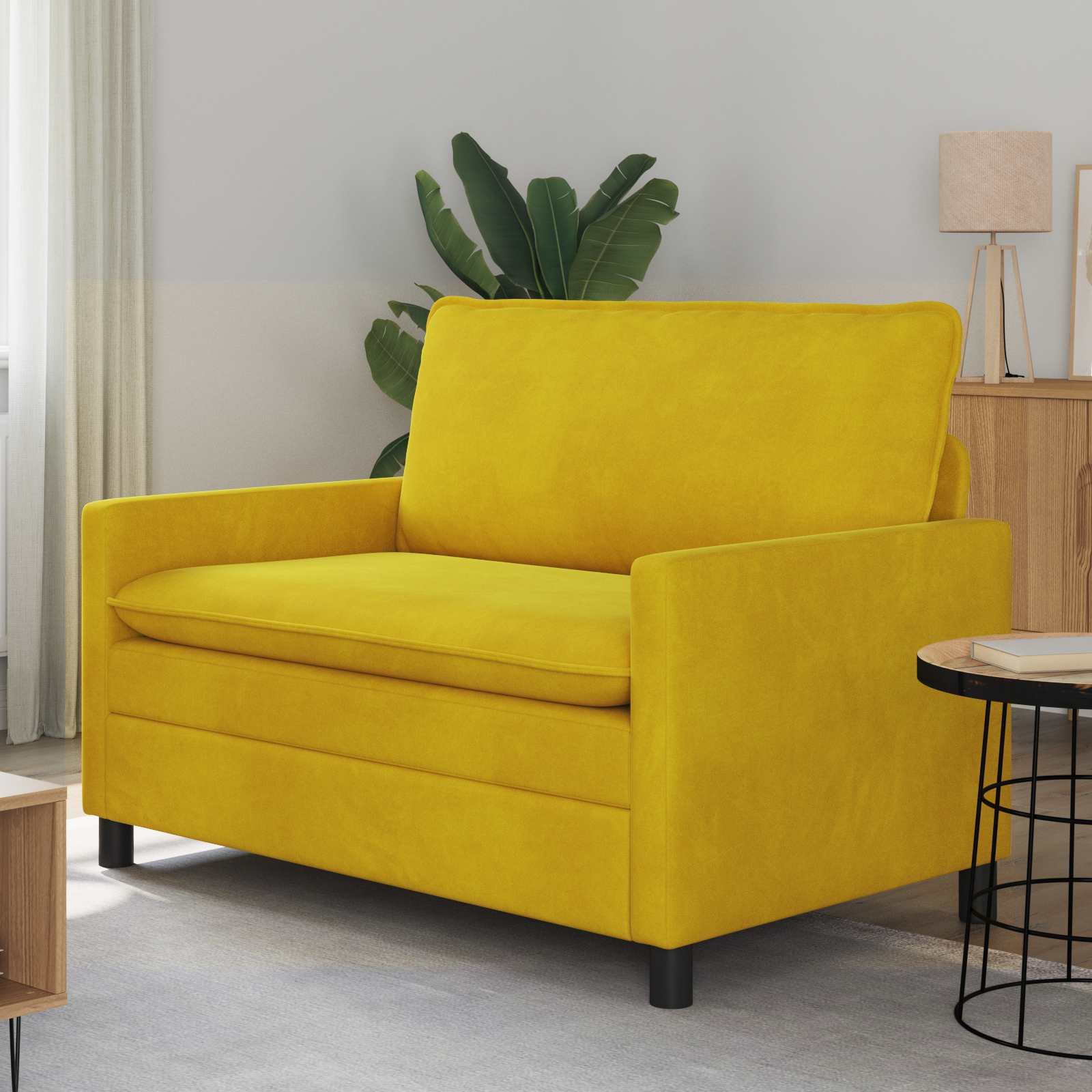 Sofa Gelb 126 x 81 x 87,5 cm Samt