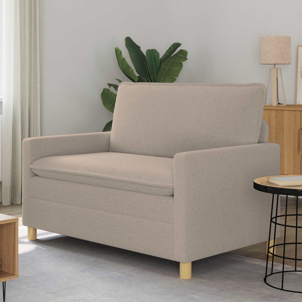 Sofa Hellgrau 126 x 81 x 87,5 cm Stoff