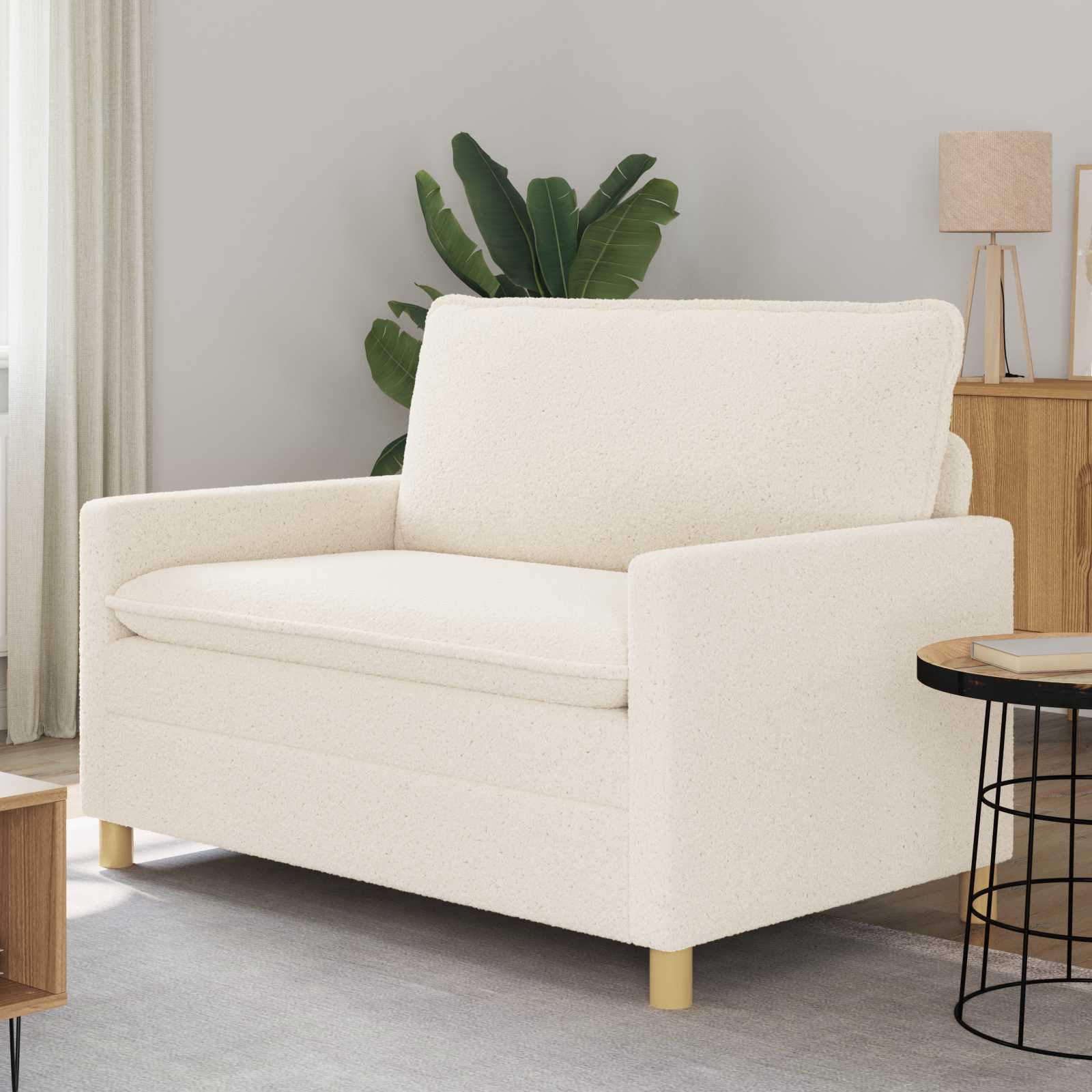 Sofa Creme 126 x 81 x 87,5 cm Stoff