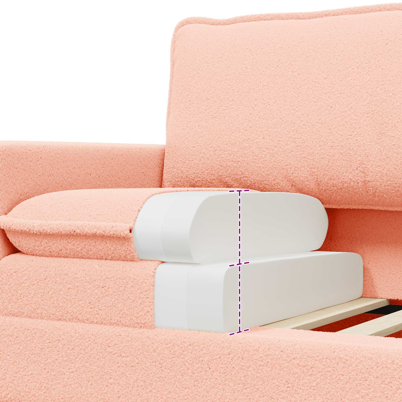 Sofa Rosa 126 x 81 x 87,5 cm Stoff