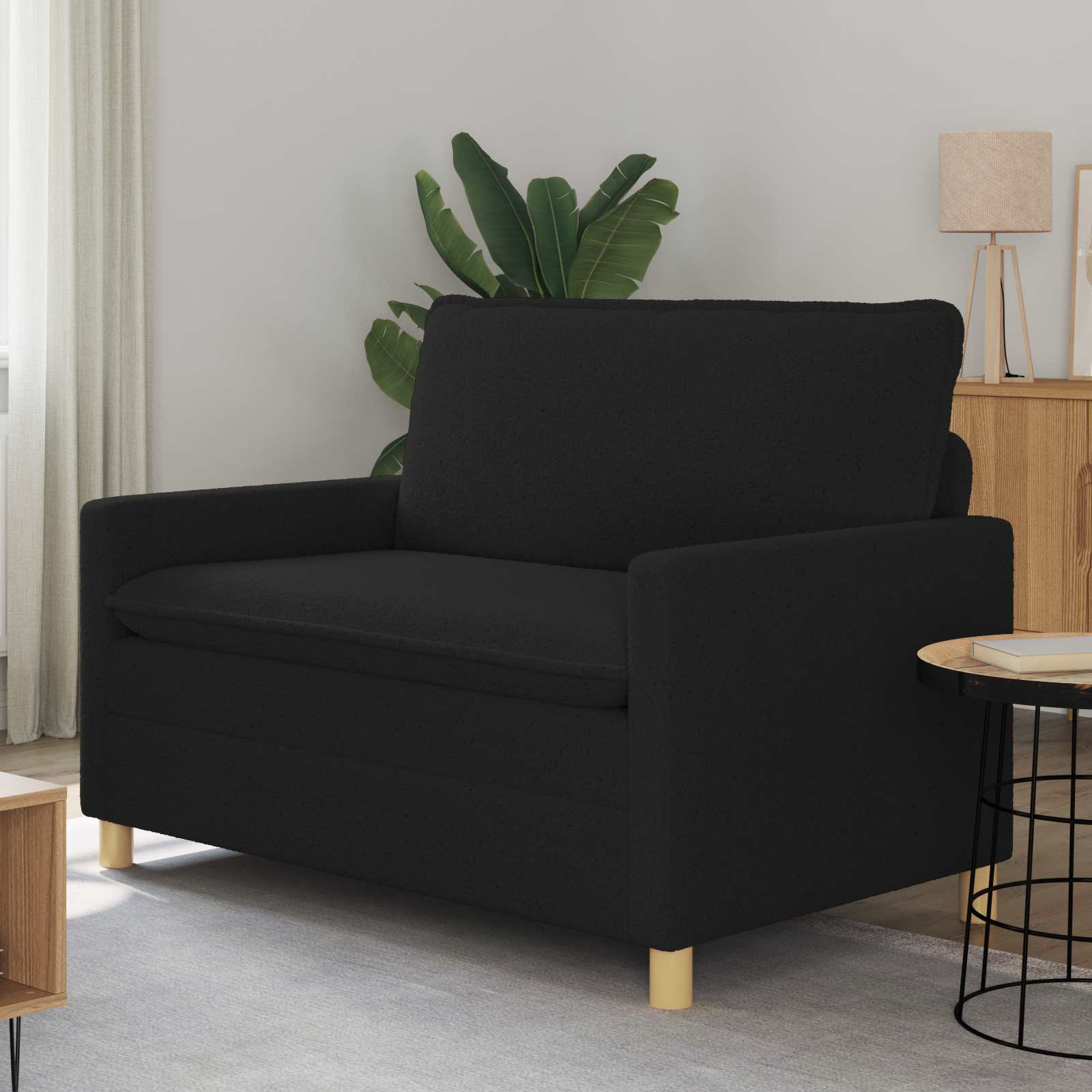 Sofa Schwarz 126 x 81 x 87,5 cm Stoff