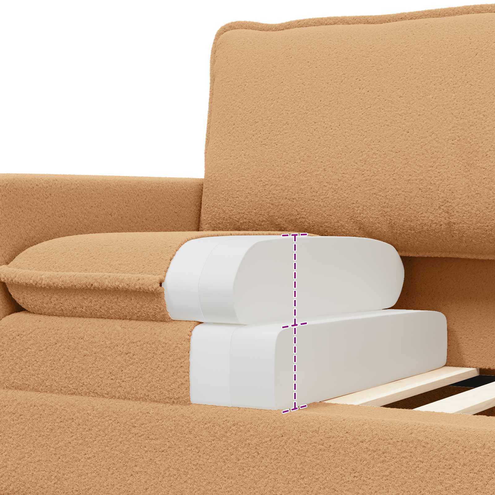 Sofa Beige 126 x 81 x 87,5 cm Stoff
