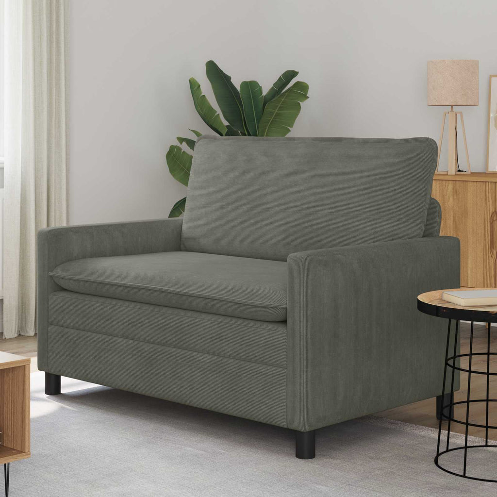 Sofa Hellgrau 126 x 81 x 87,5 cm Stoff