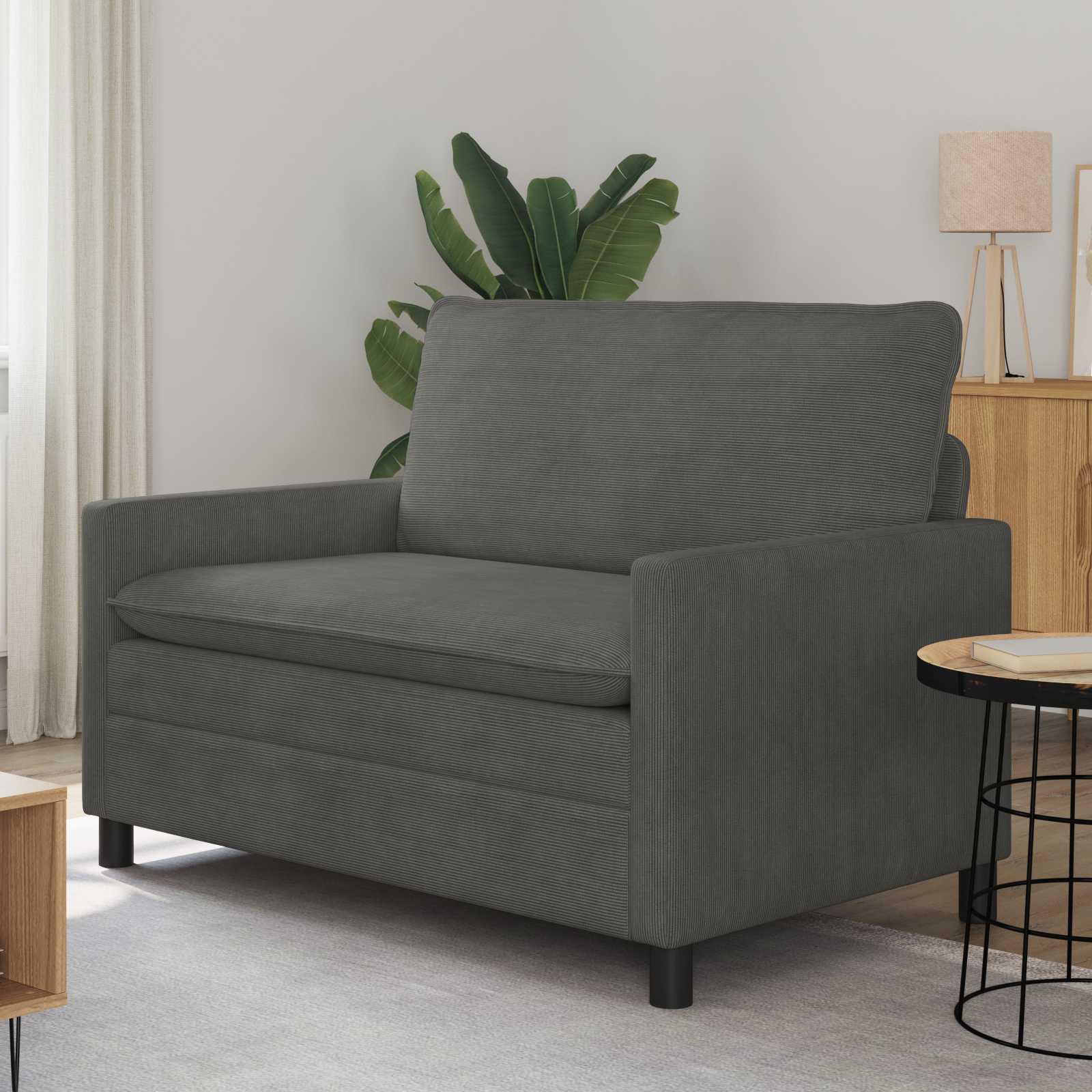 Sofa Dunkelgrau 126 x 81 x 87,5 cm Stoff
