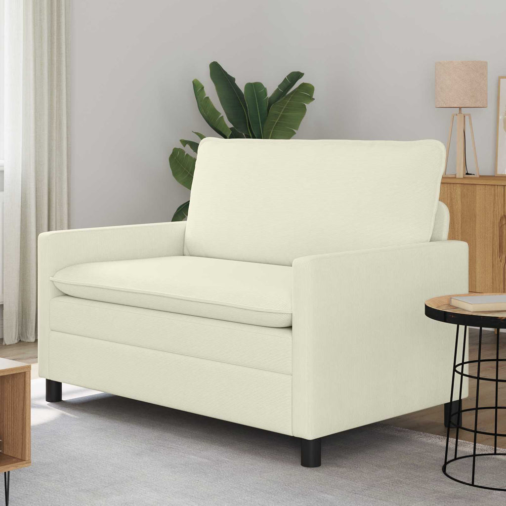 Sofa Creme 126 x 81 x 87,5 cm Stoff