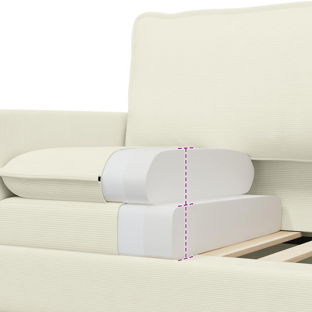 Sofa Creme 126 x 81 x 87,5 cm Stoff
