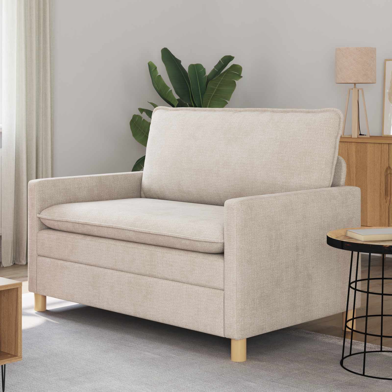 Sofa Creme 126 x 81 x 87,5 cm Polyester