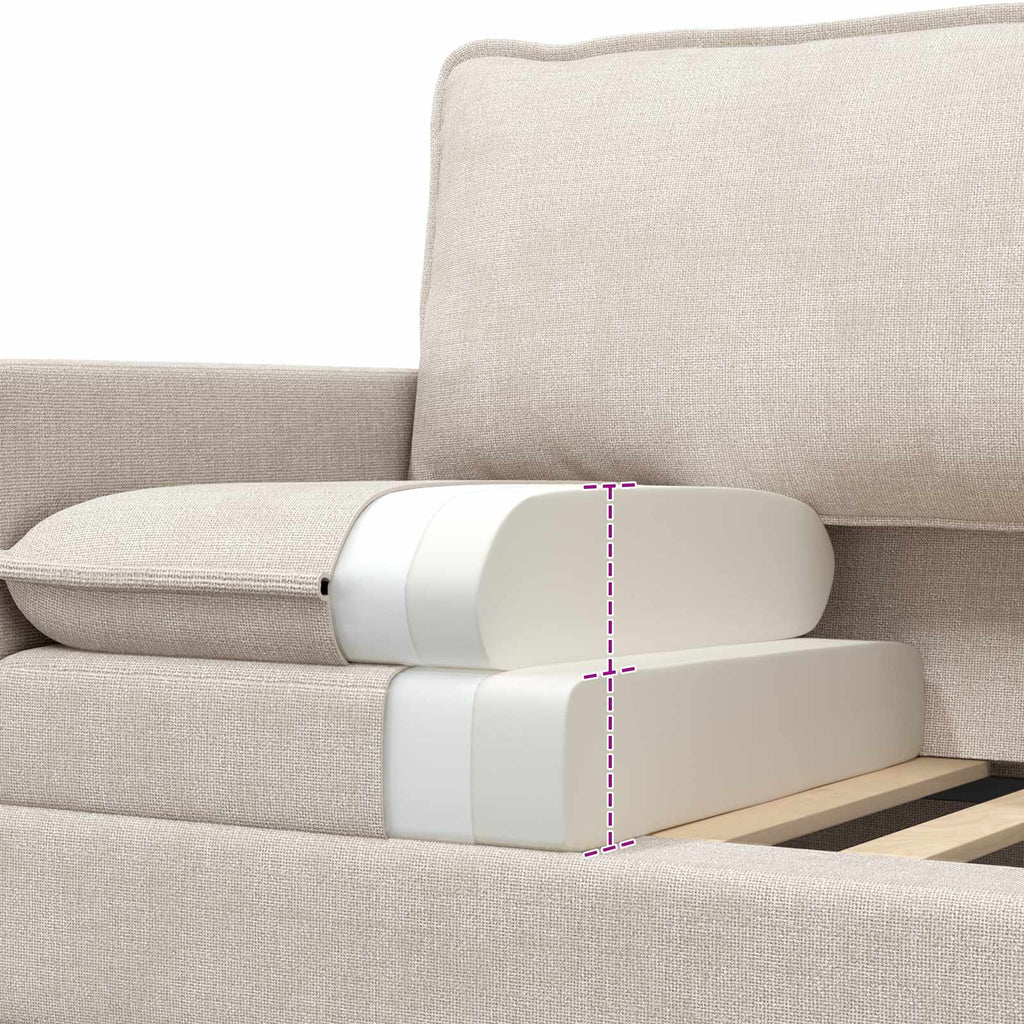 Sofa Creme 126 x 81 x 87,5 cm Polyester