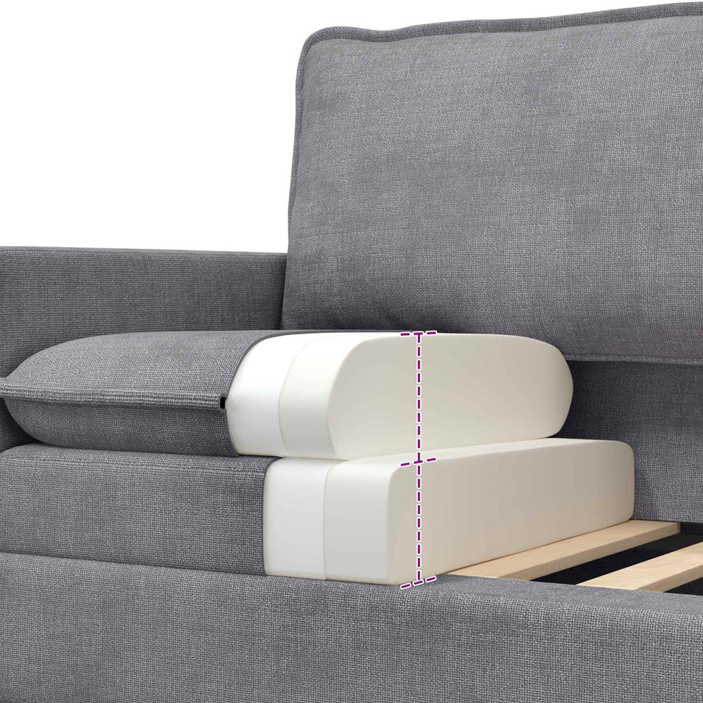 Sofa Hellgrau 126 x 81 x 87,5 cm Polyester