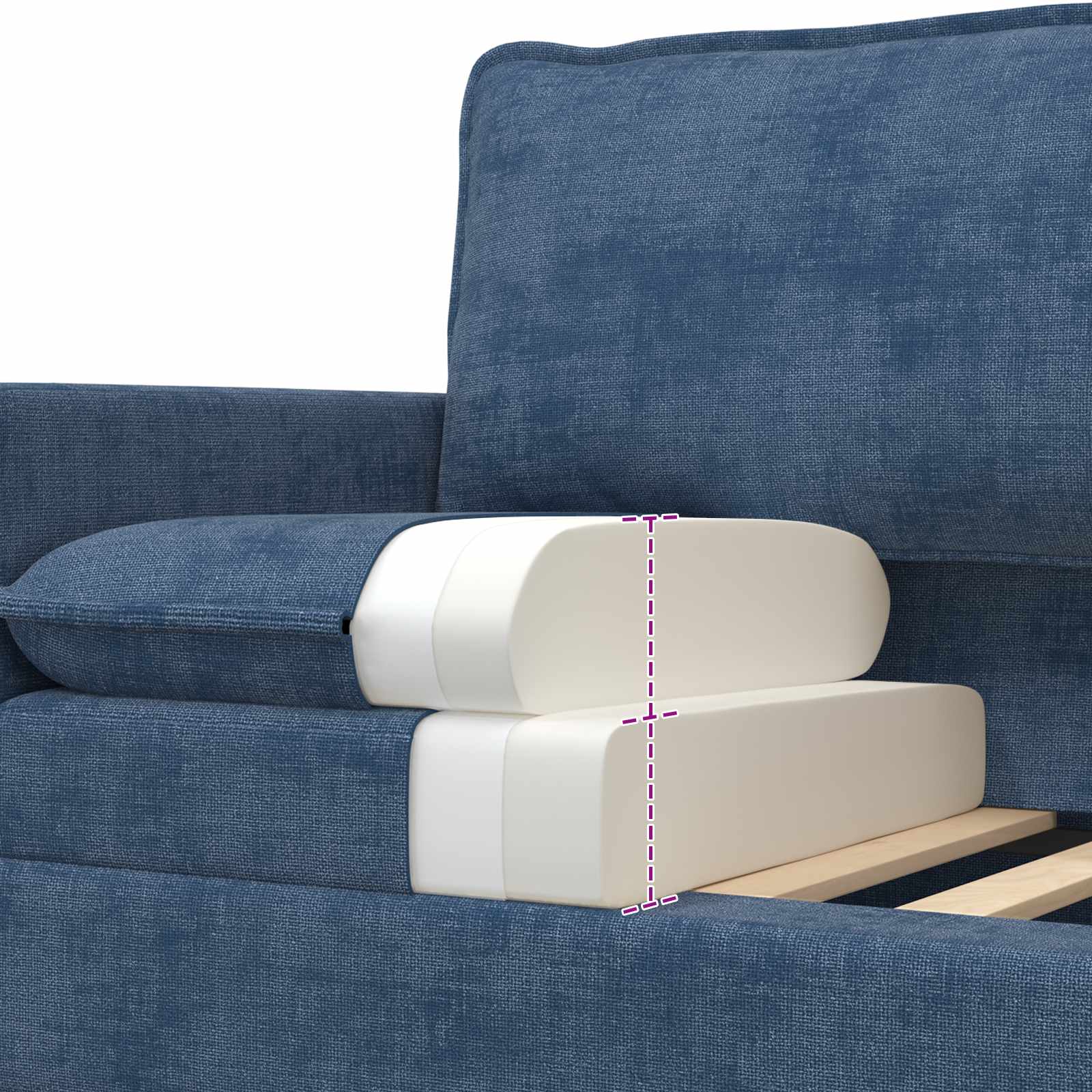 Sofa Blau 126 x 81 x 87,5 cm Polyester