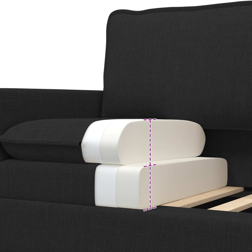 Sofa Schwarz 156 x 81 x 87,5 cm Stoff