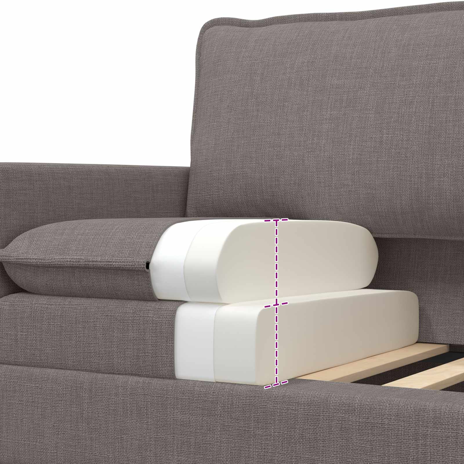 Sofa Taupe 156 x 81 x 87,5 cm Stoff