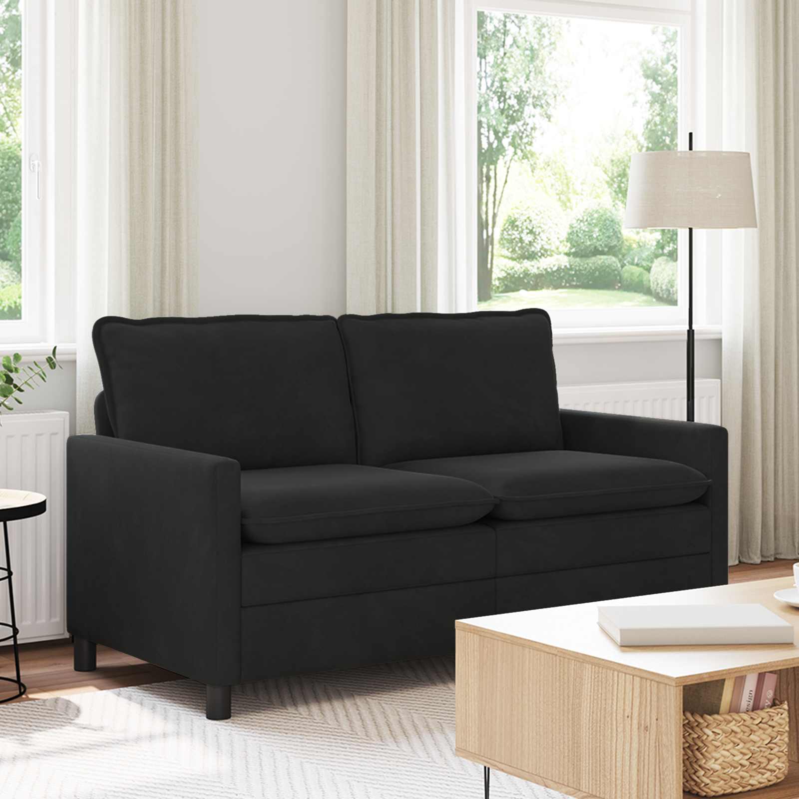Sofa Schwarz 156 x 81 x 87,5 cm Samt