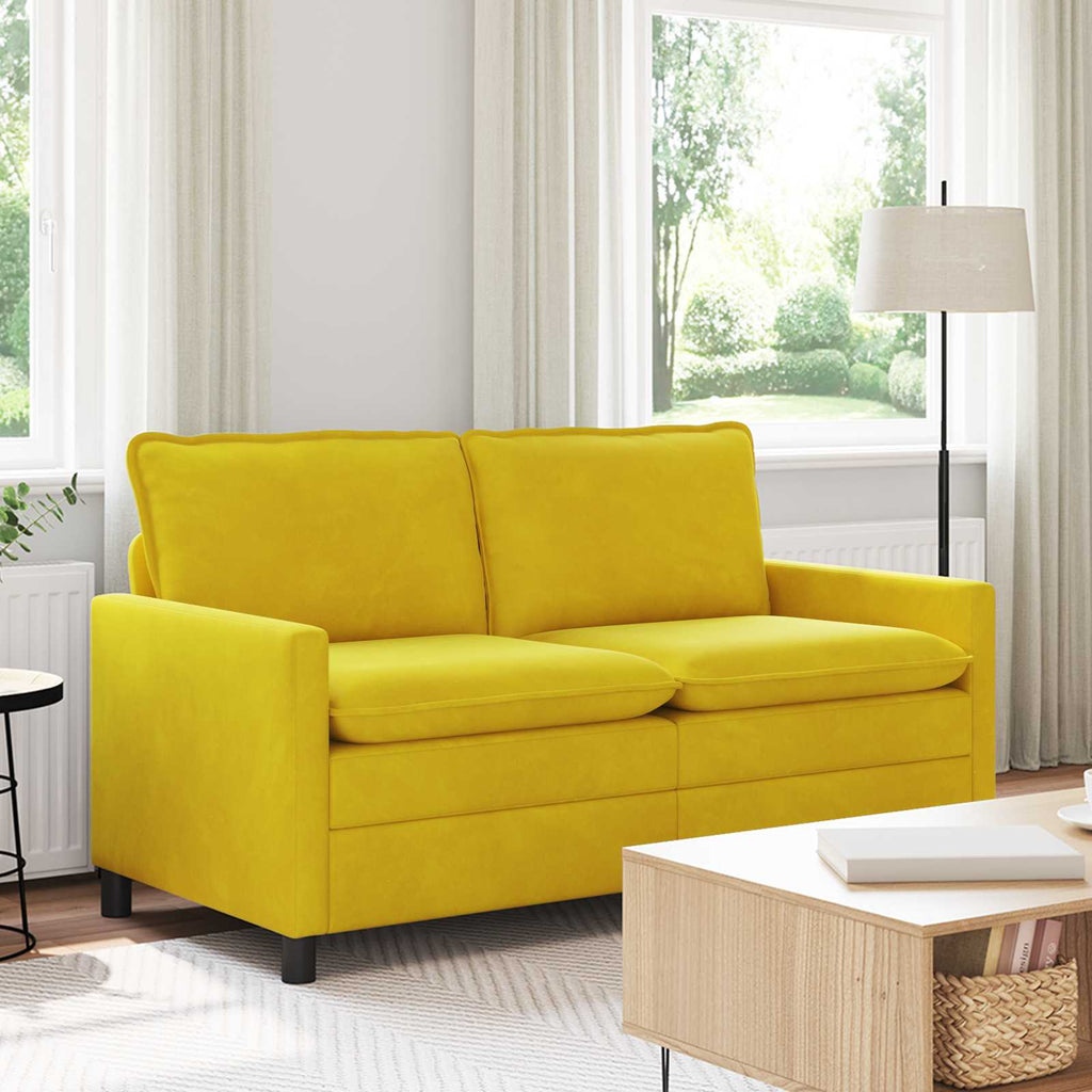 Sofa Gelb 156 x 81 x 87,5 cm Samt