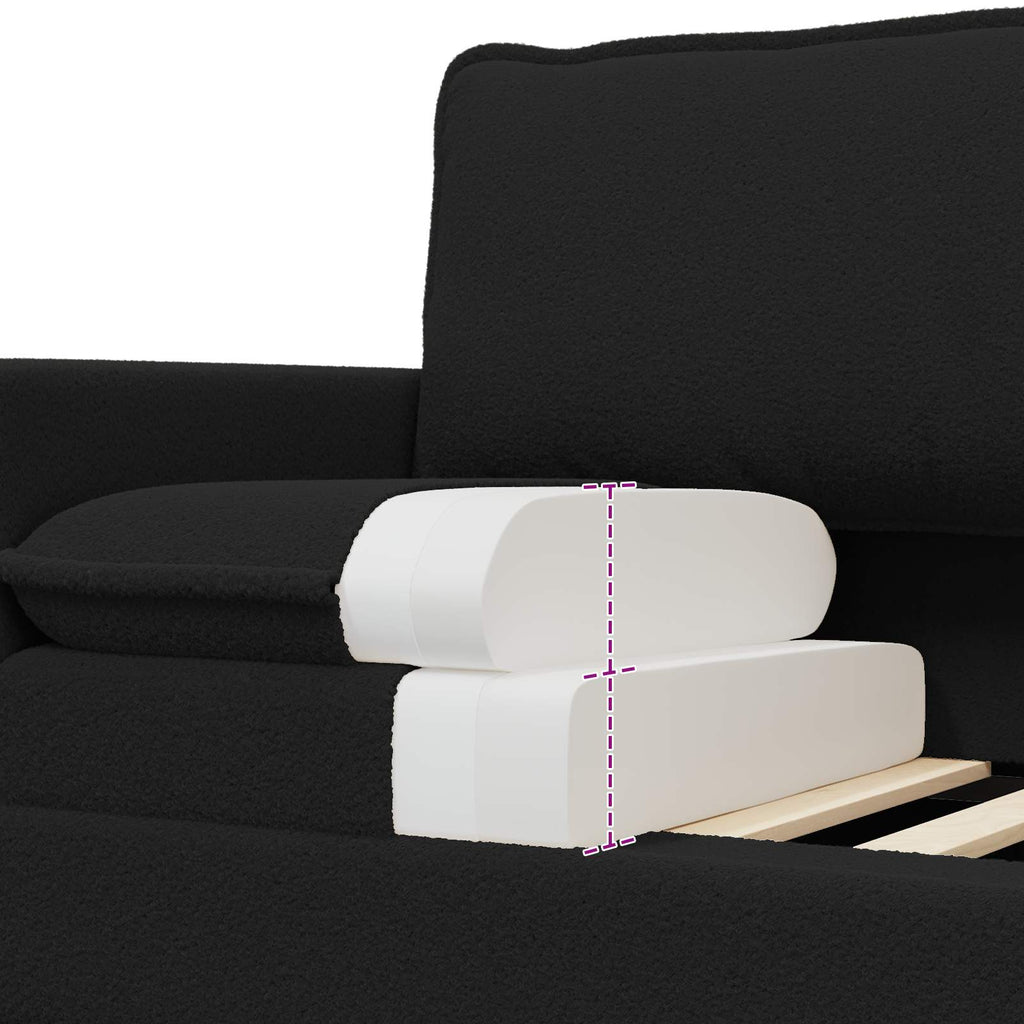 Sofa Schwarz 156 x 81 x 87,5 cm Stoff