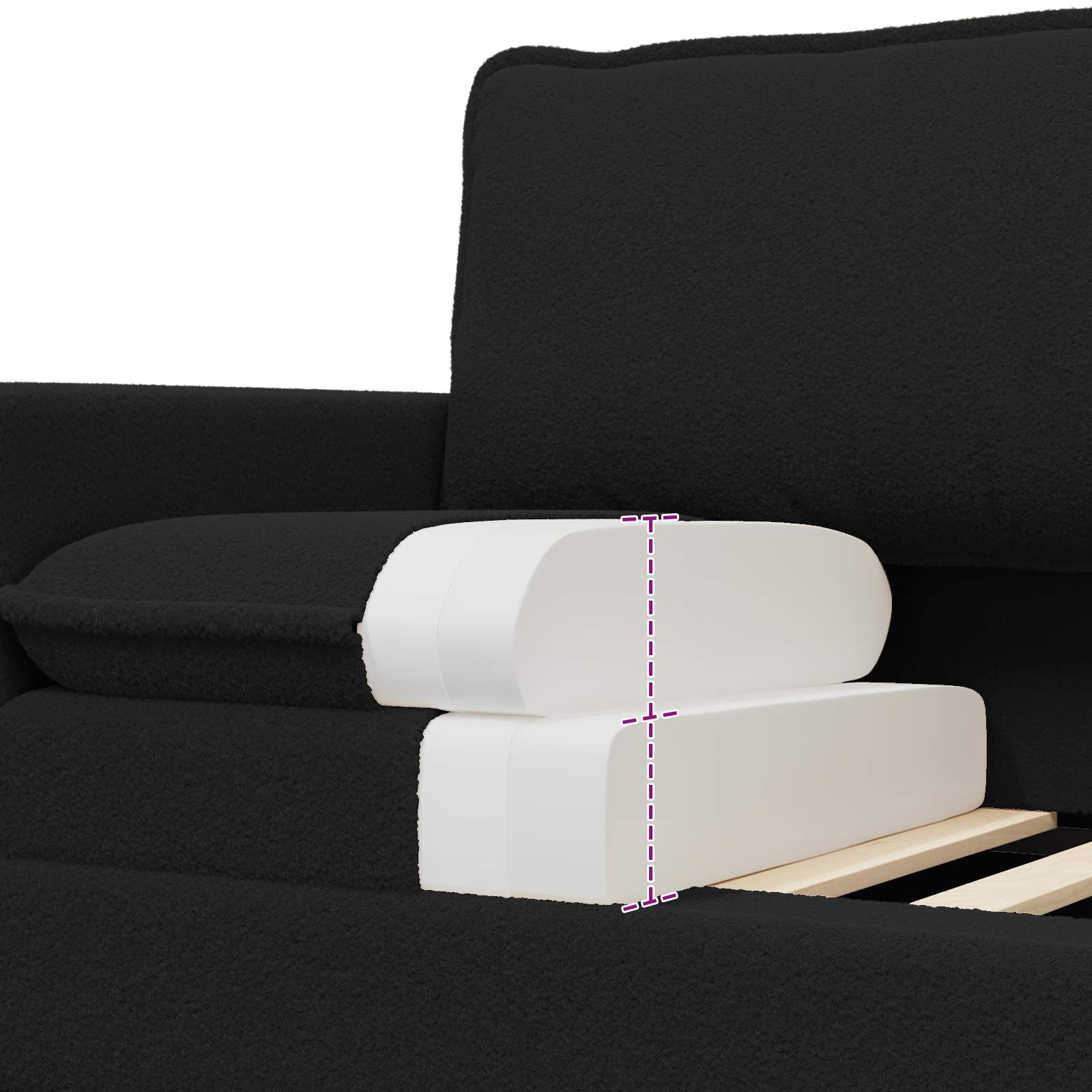 Sofa Schwarz 156 x 81 x 87,5 cm Stoff