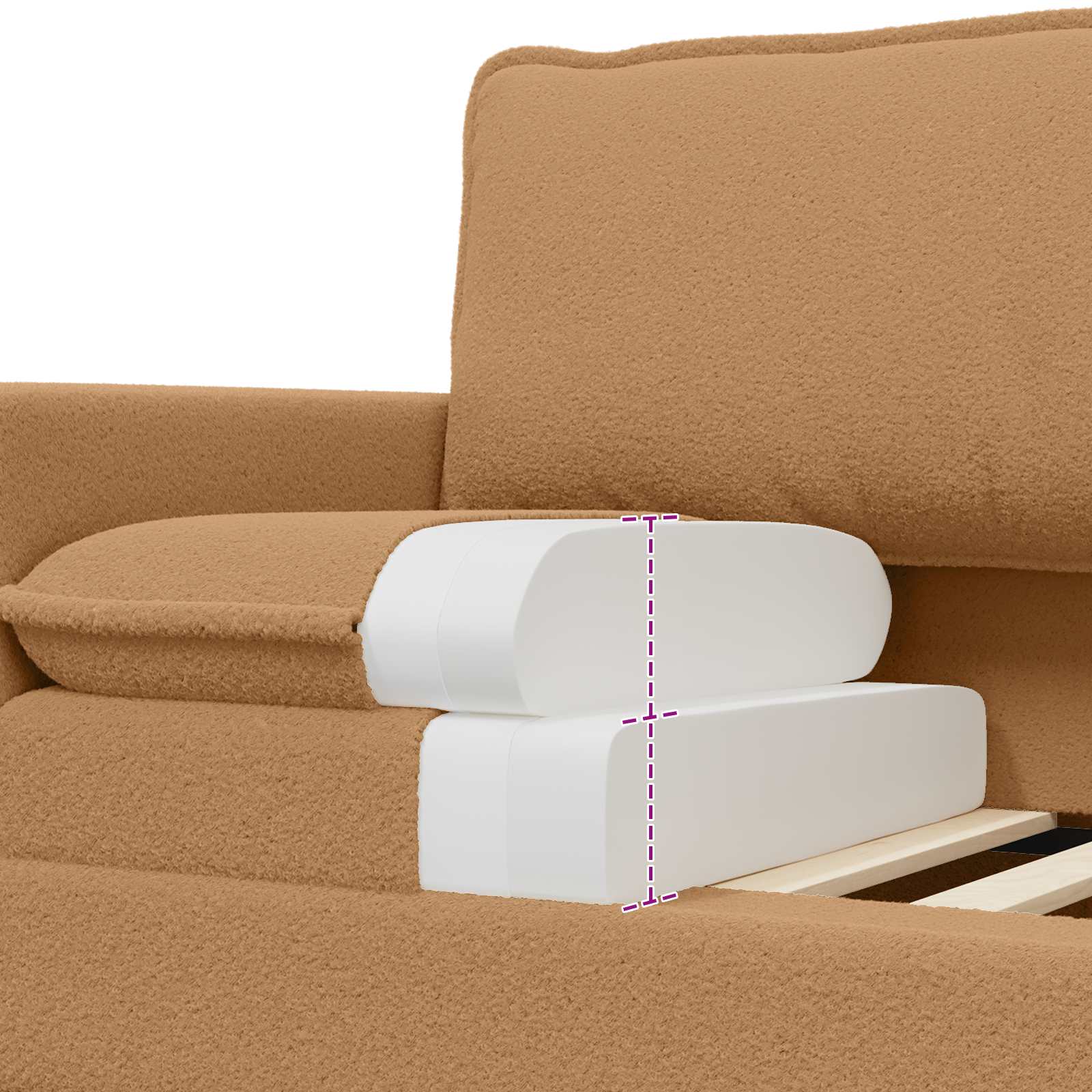Sofa Beige 156 x 81 x 87,5 cm Stoff