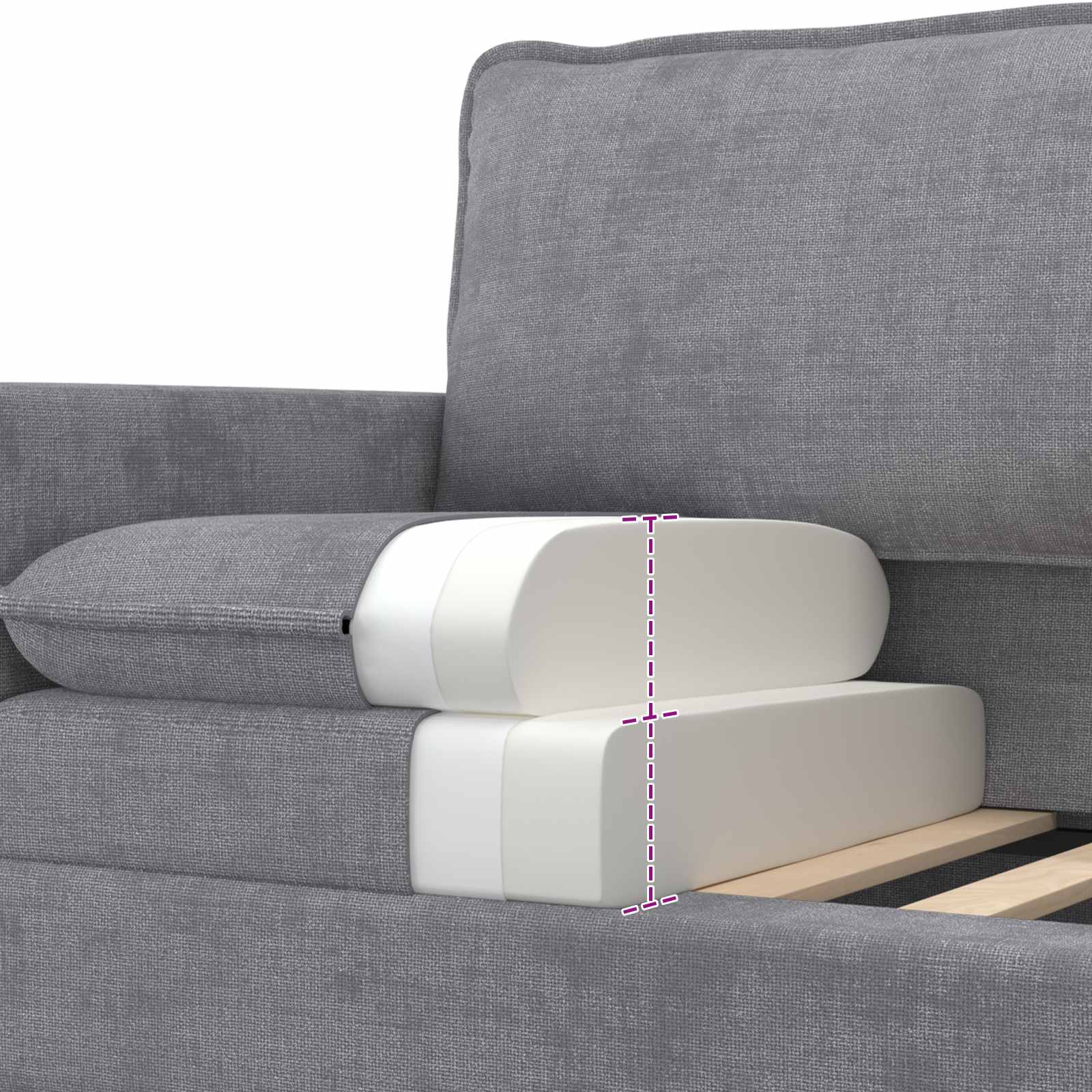 Sofa Hellgrau 156 x 81 x 87,5 cm Polyester