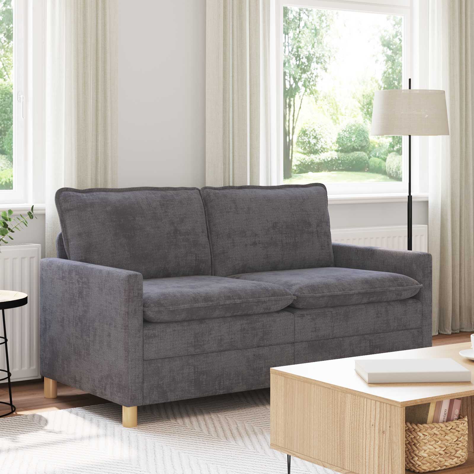 Sofa Dunkelgrau 156 x 81 x 87,5 cm Polyester