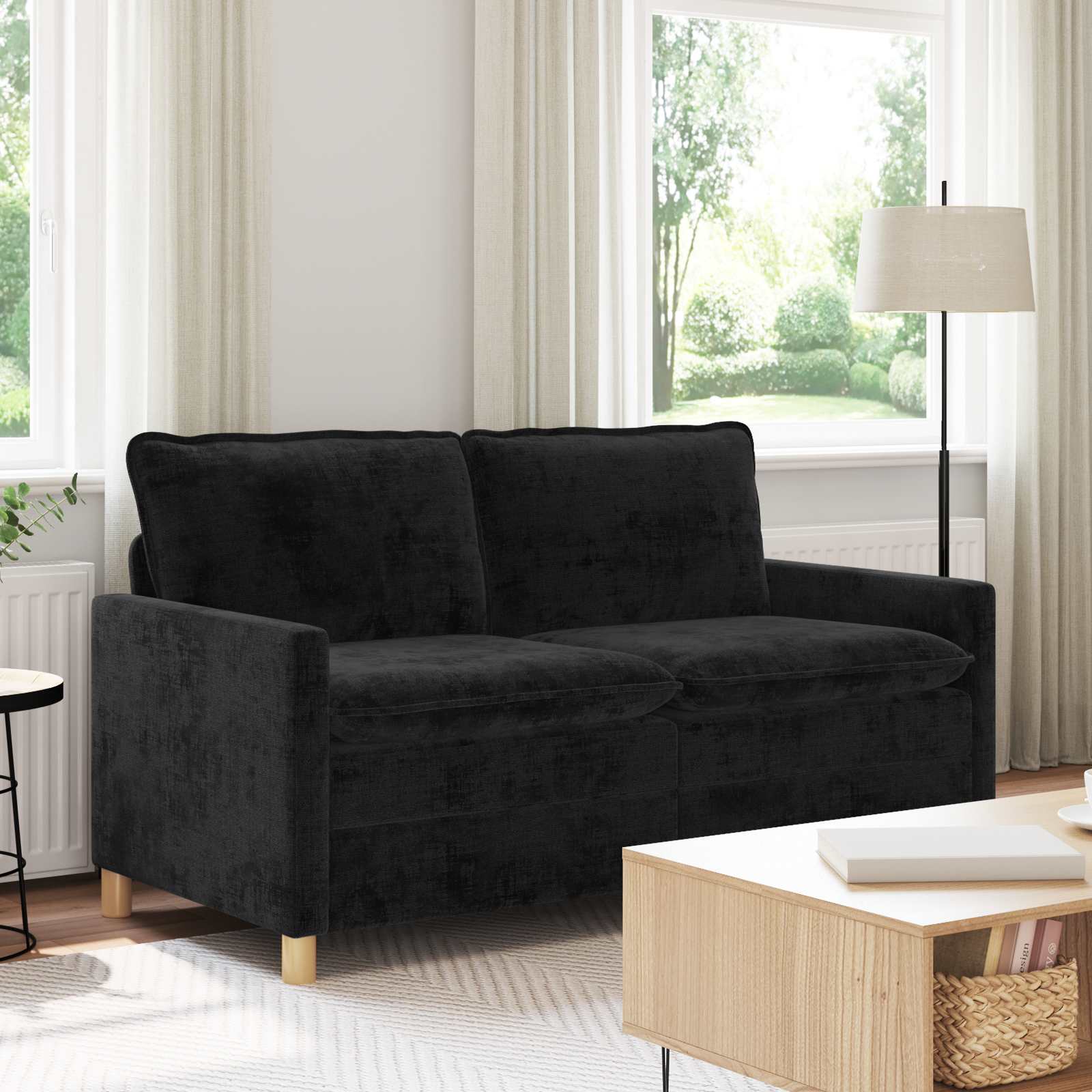 Sofa Schwarz 156 x 81 x 87,5 cm Polyester