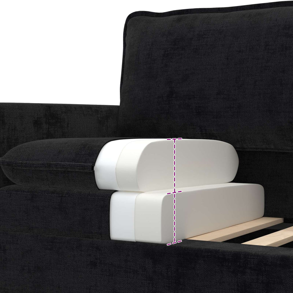 Sofa Schwarz 156 x 81 x 87,5 cm Polyester