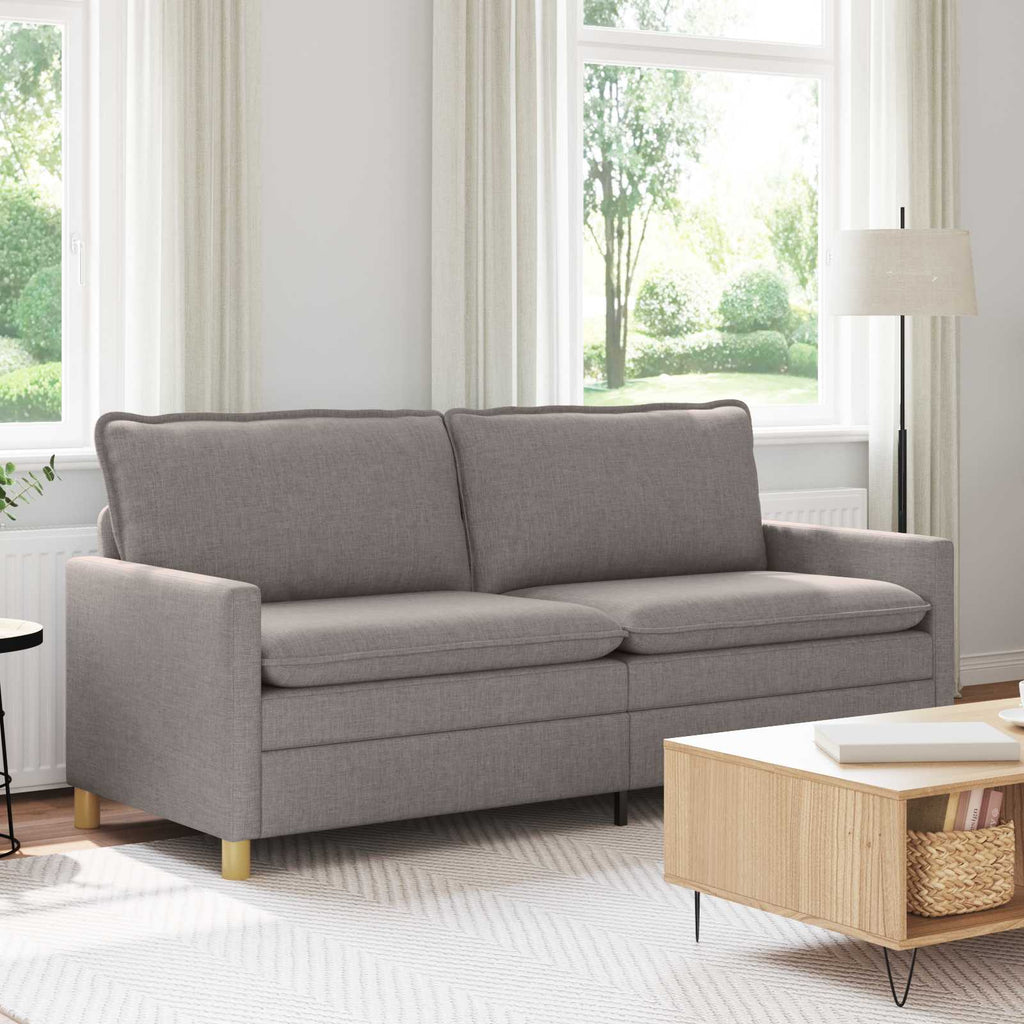 Sofa Taupe 196 x 81 x 87,5 cm Stoff