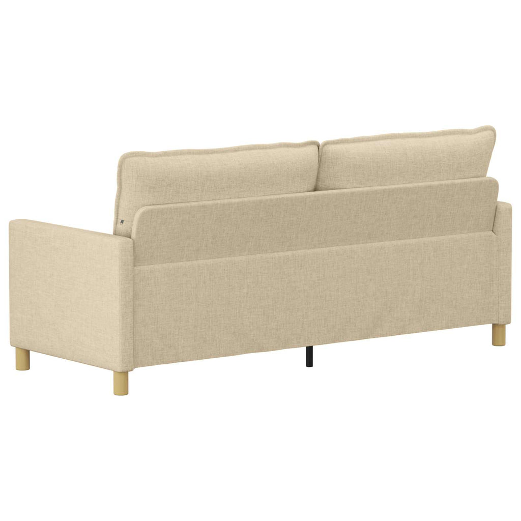 Sofa Creme 196 x 81 x 87,5 cm Stoff