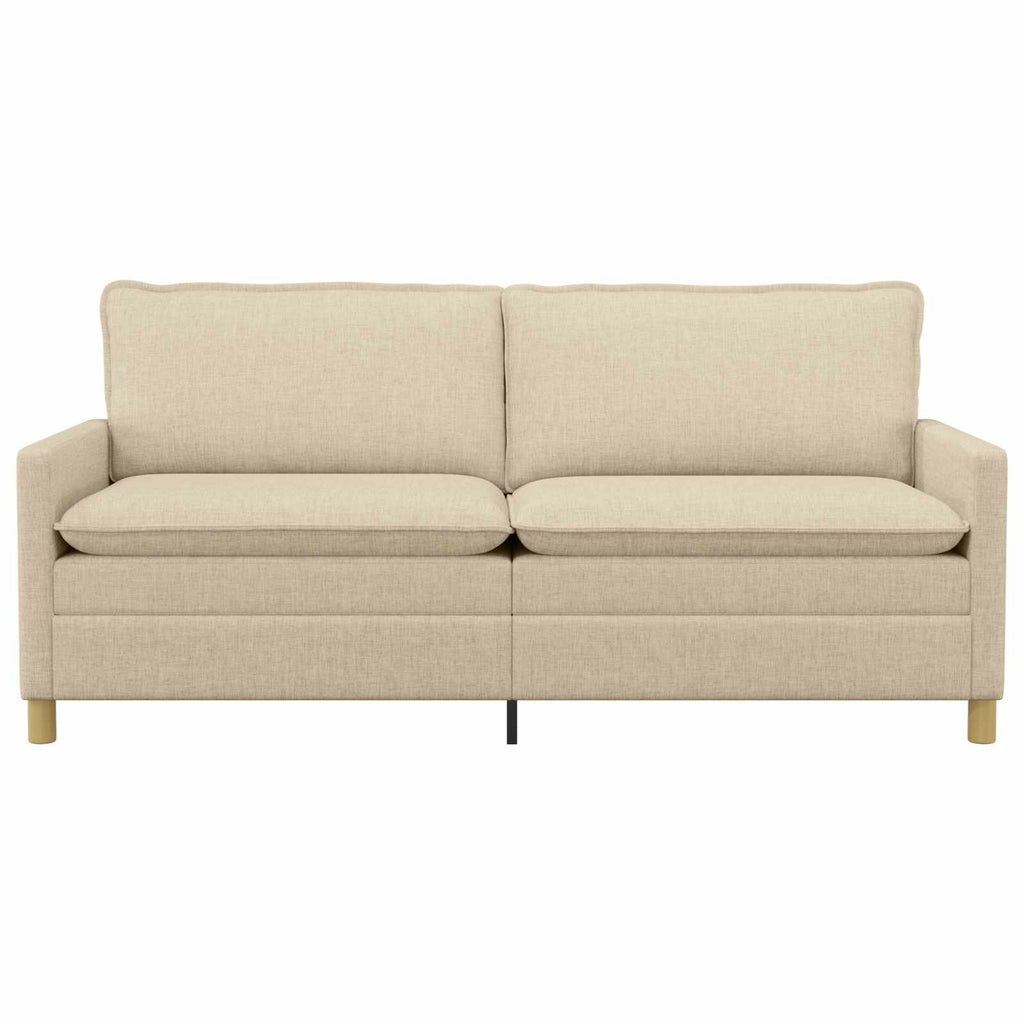 Sofa Creme 196 x 81 x 87,5 cm Stoff