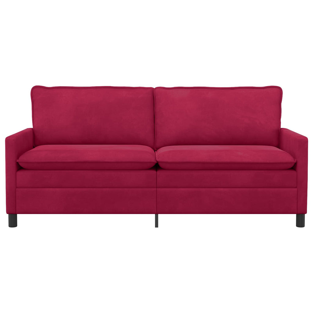 Sofa Weinrot 196 x 81 x 87,5 cm Samt