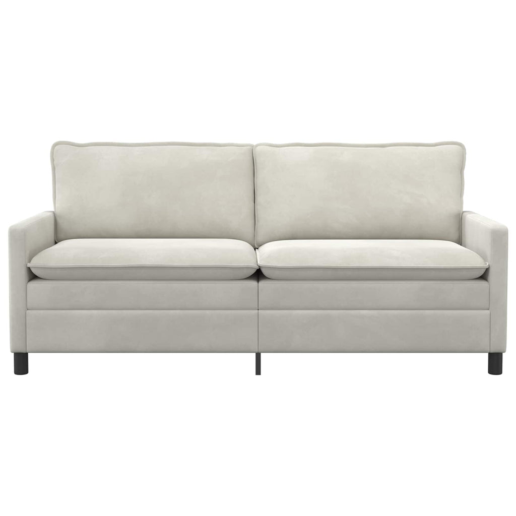 Sofa Creme 196 x 81 x 87,5 cm Samt