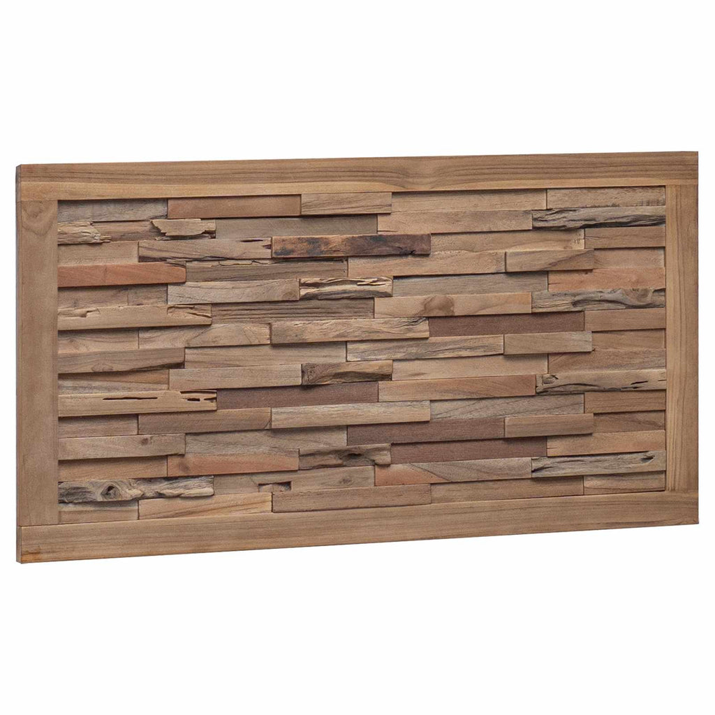 Bettkopfteil Natur Massivholz Teak