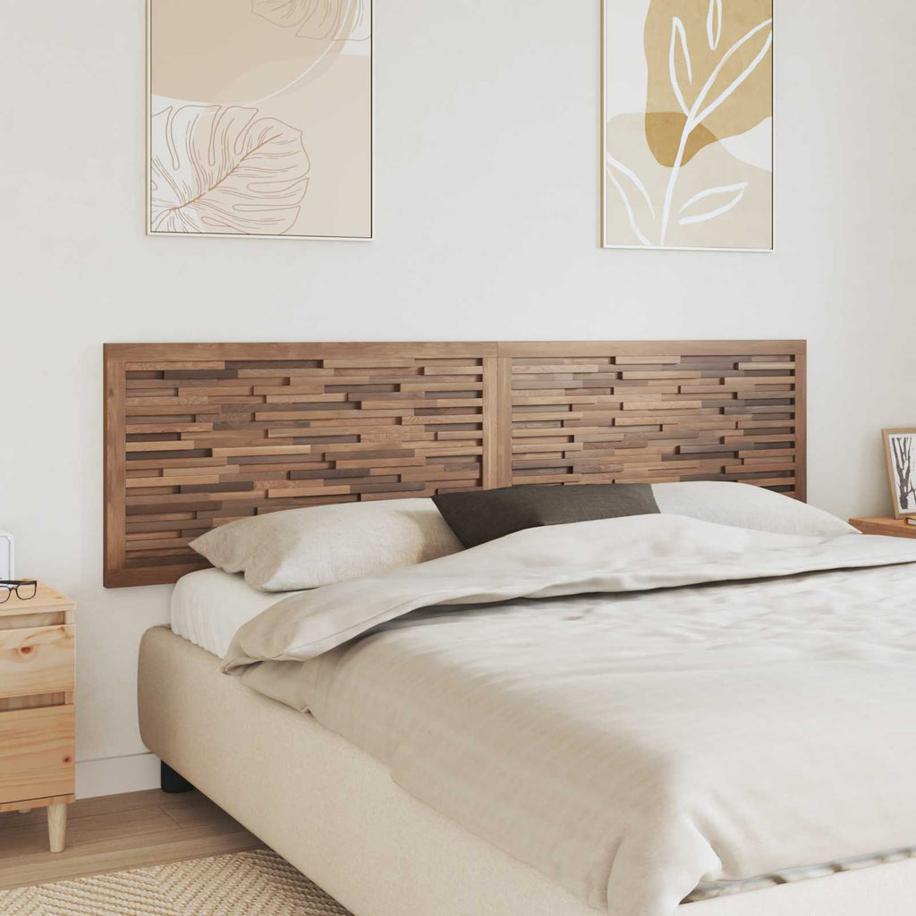 Bettkopfteil Natur Massivholz Teak