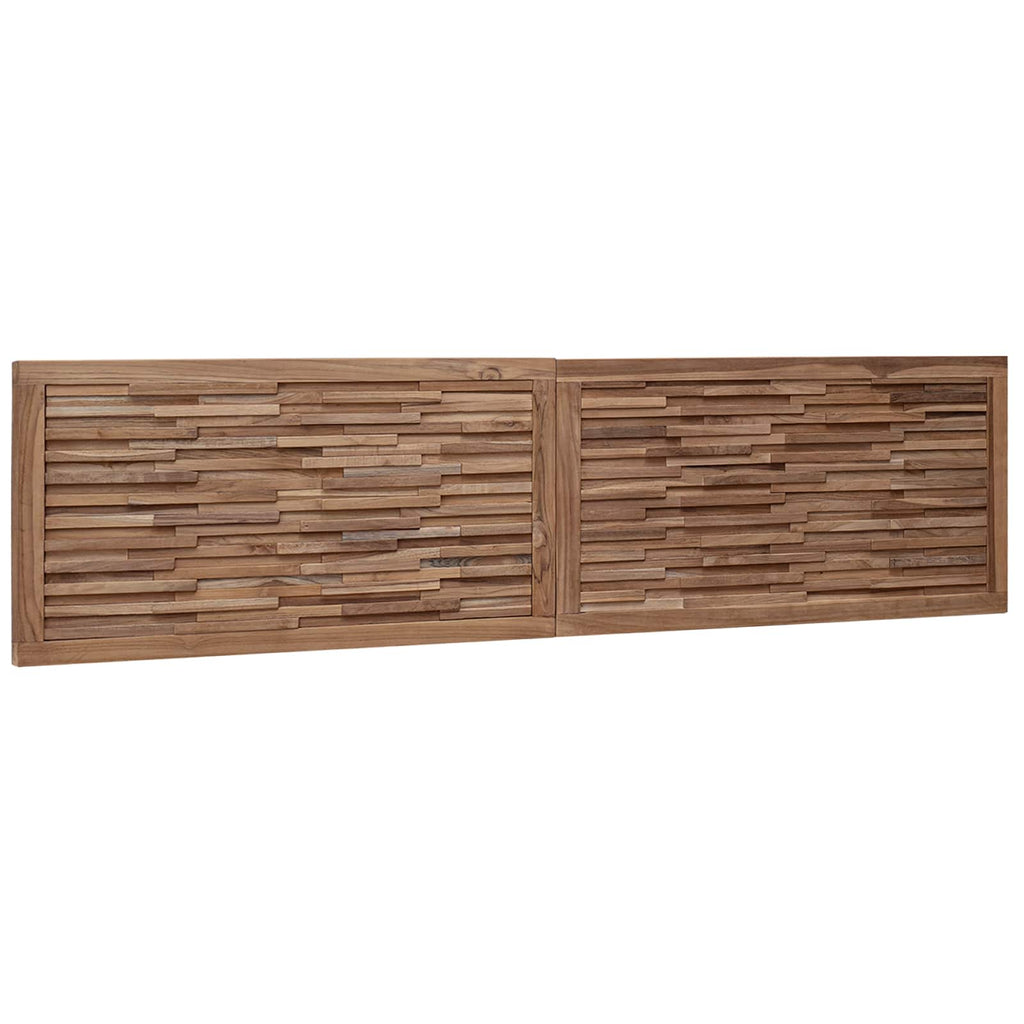 Bettkopfteil Natur Massivholz Teak