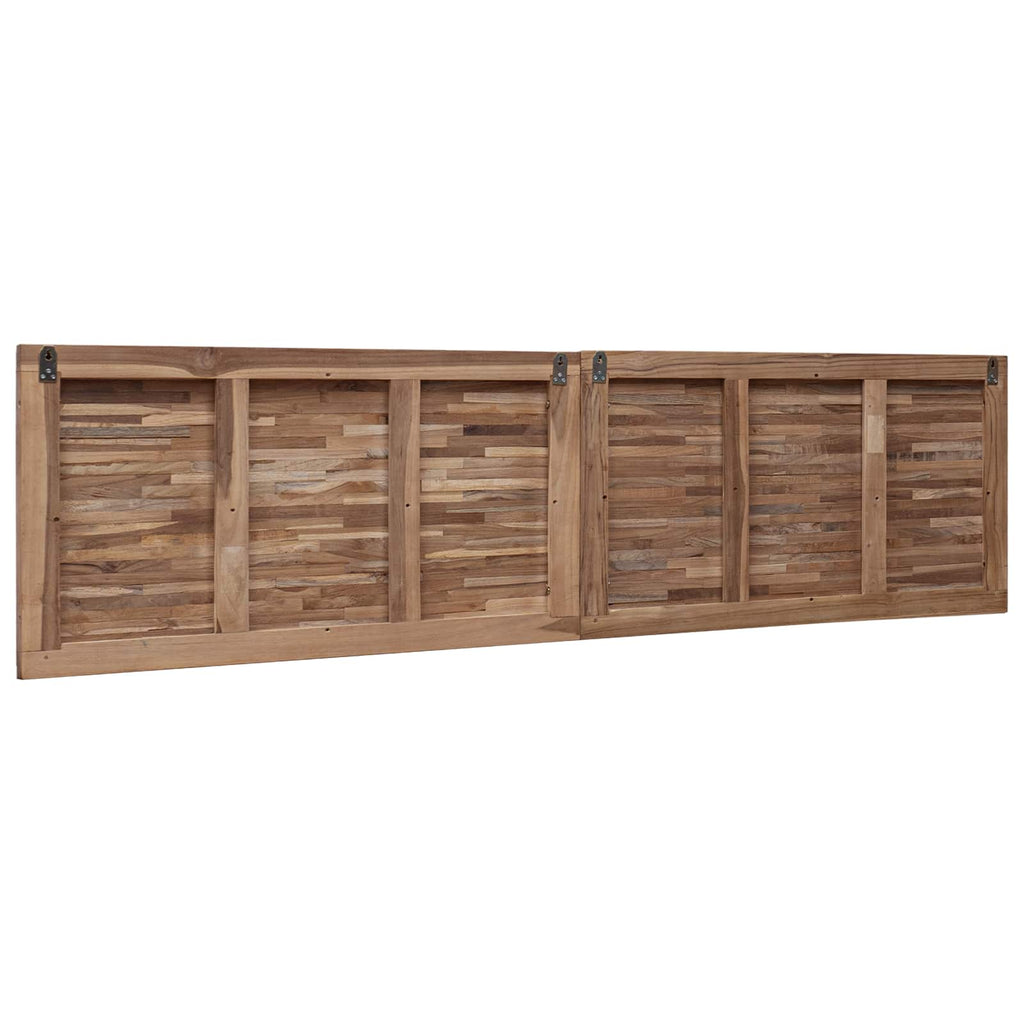 Bettkopfteil Natur Massivholz Teak