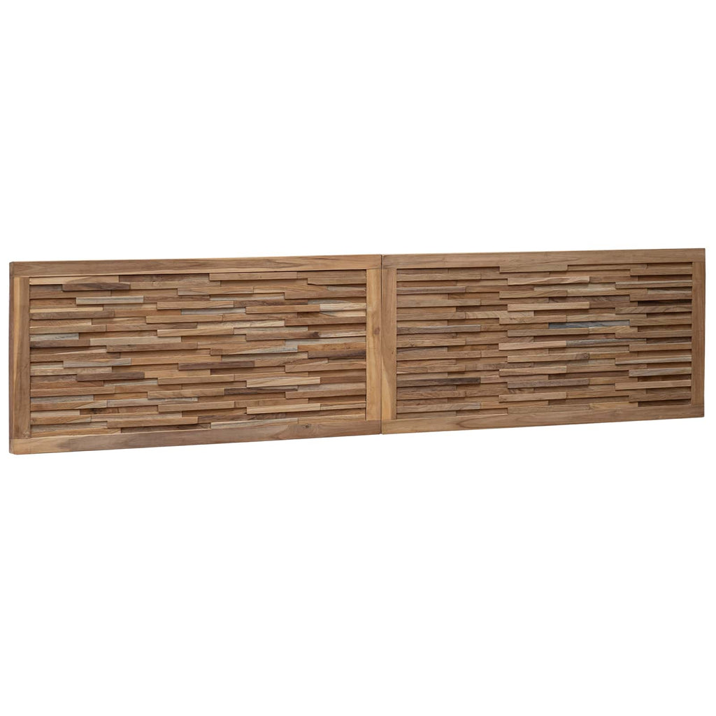 Bettkopfteil Natur Massivholz Teak
