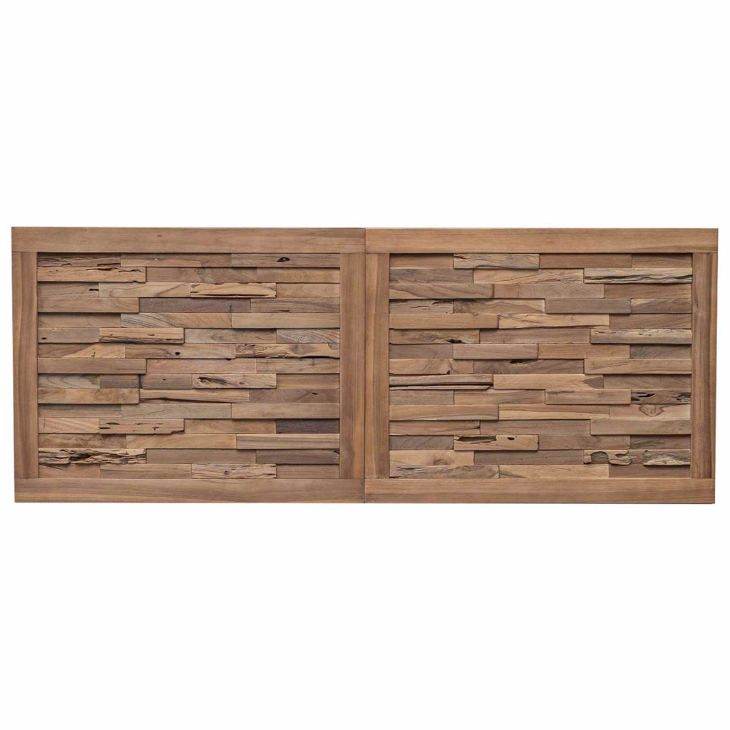 Bettkopfteil Natur Massivholz Teak